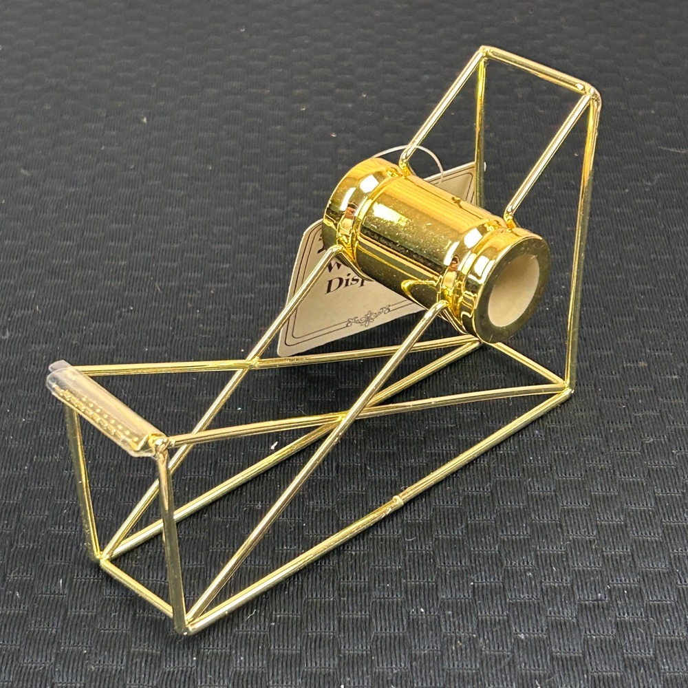 Jot Gold Wire Tape Dispenser Corner Office Geometric Metal Desk Accessory NEW‎
